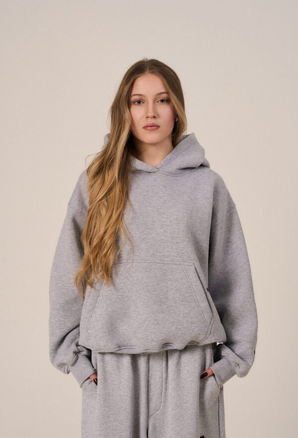 hoodie / grey melange